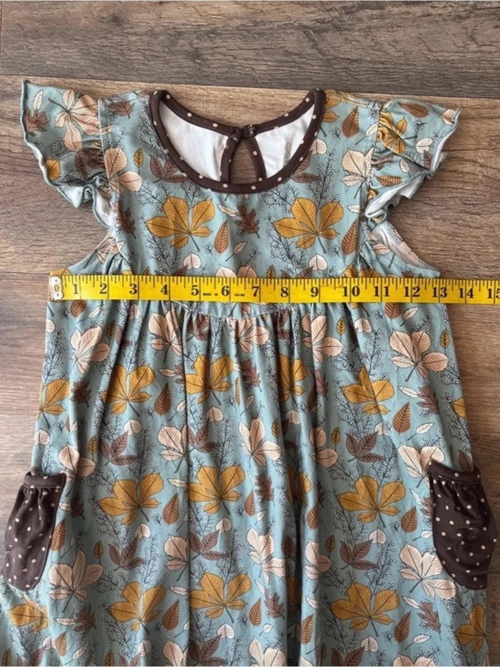 Merce and Me Fall Leaves and Brown Polka Dot Clothing bundle of 4 size 6